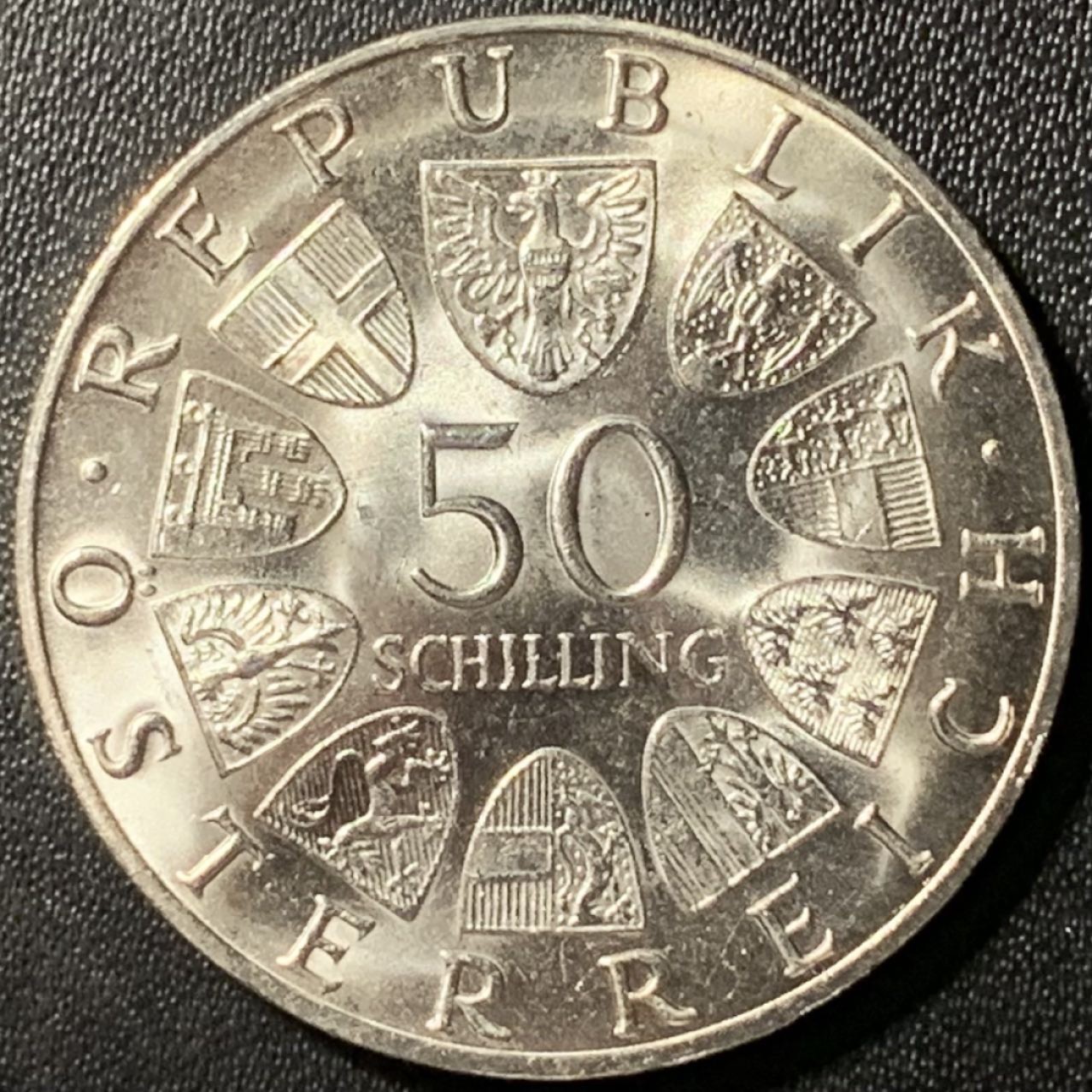 紫瑗钱币——第285期拍卖 奥地利 1969年 马克西米安诞辰450周年 50先令 20克 0.9银 UNC