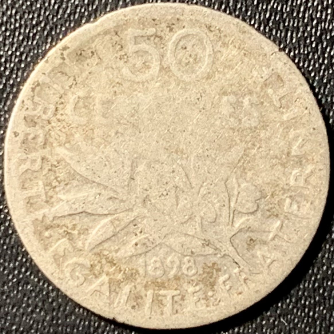 紫瑗钱币——第285期拍卖 法国 1898年 播种女神 50分 2.5克 0.835银