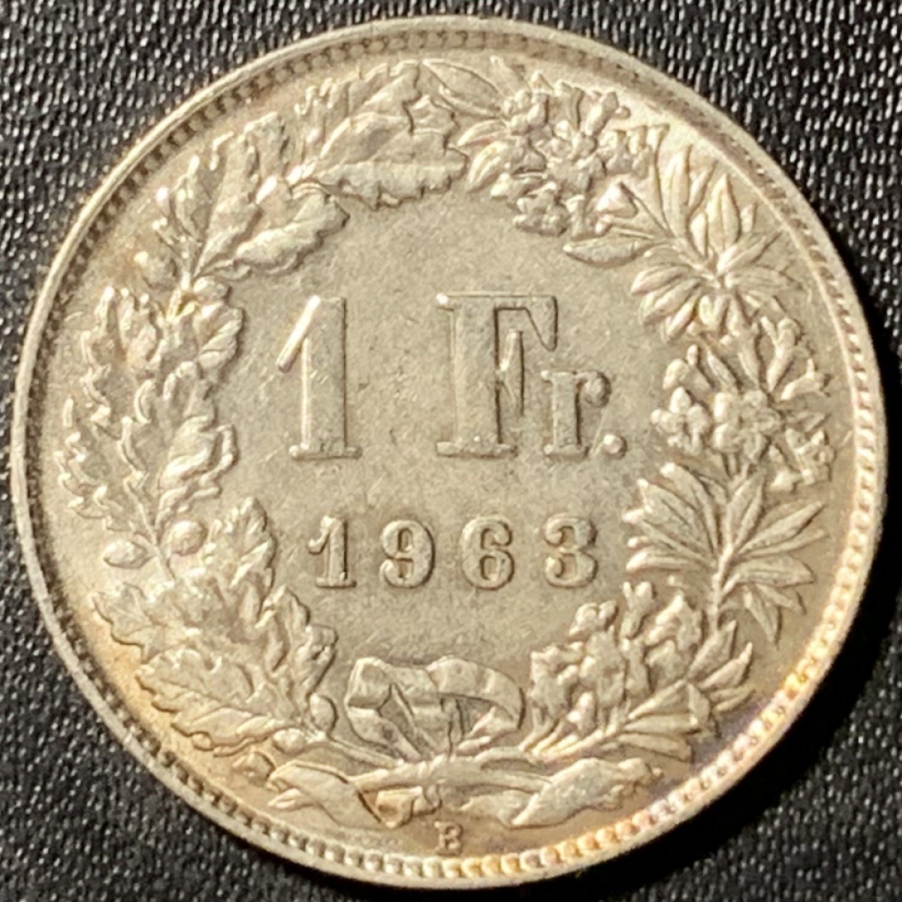 紫瑗钱币——第285期拍卖 瑞士 1963年 赫尔维蒂亚 1法郎 5克 0.835银 UNC