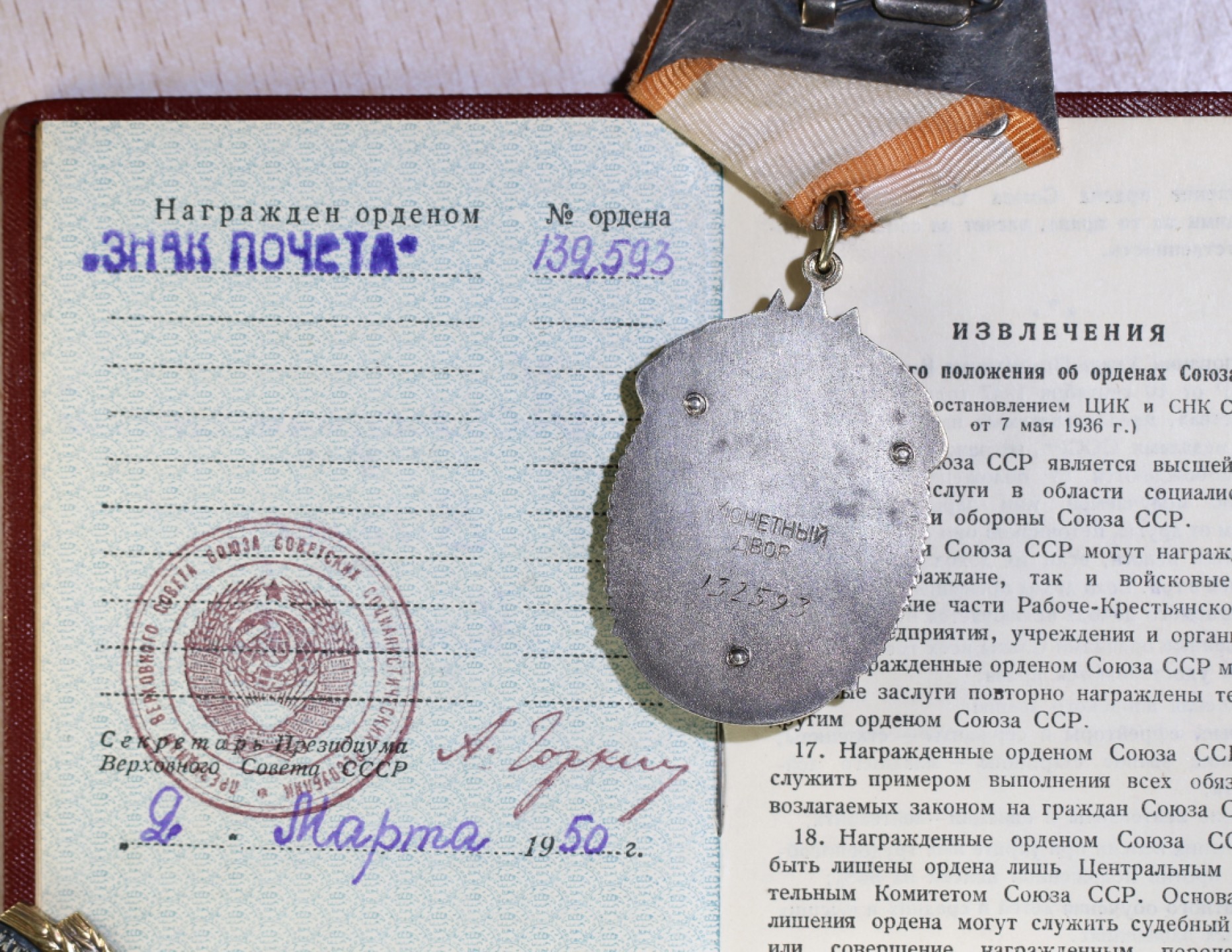 大猫徽章拍卖第227期 苏联荣誉劳动套 带证早期平版 全品状态 