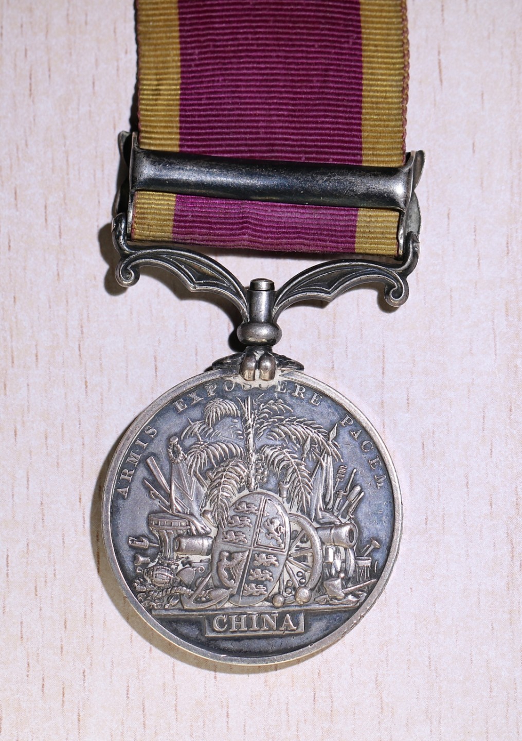 大猫徽章拍卖第227期 勿忘国耻 英国第二次鸦片战争奖章2⃣️ 带广州1857勋条 