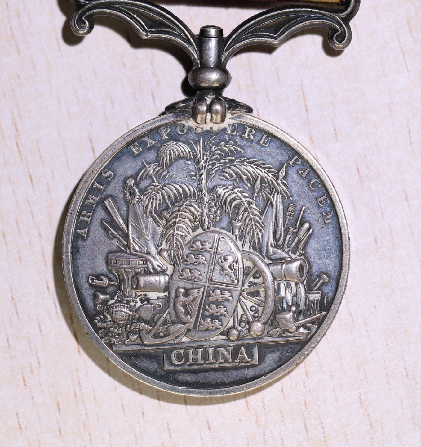 大猫徽章拍卖第227期 勿忘国耻 英国第二次鸦片战争奖章2⃣️ 带广州1857勋条 