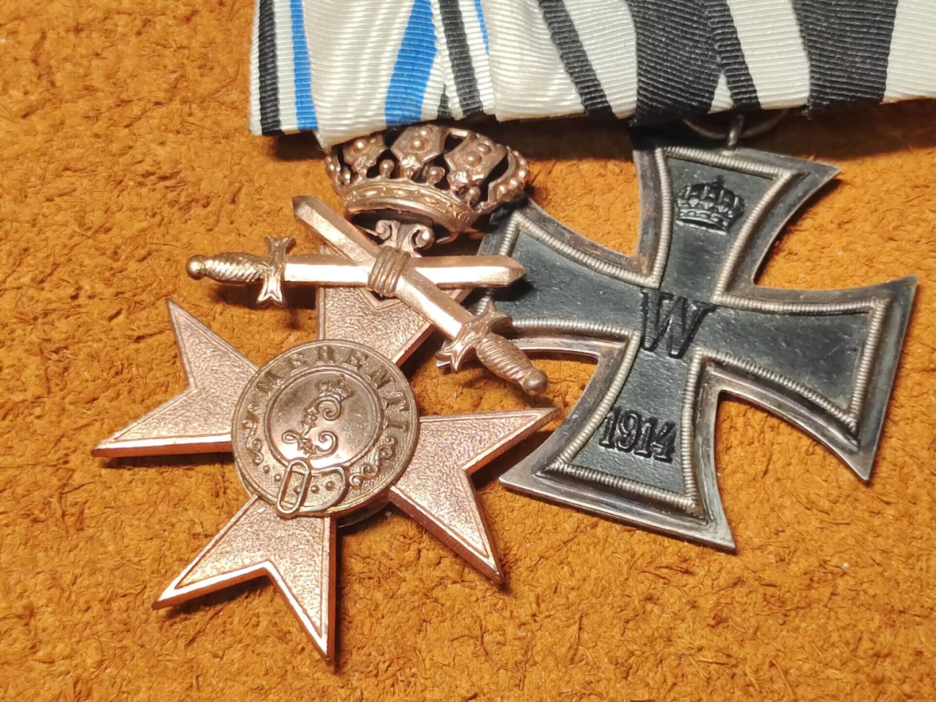 老威廉第二次麦稀奇拍卖 帝德二级铁十字+剑冠MVK3二联排 二铁SW厂标 整体好品