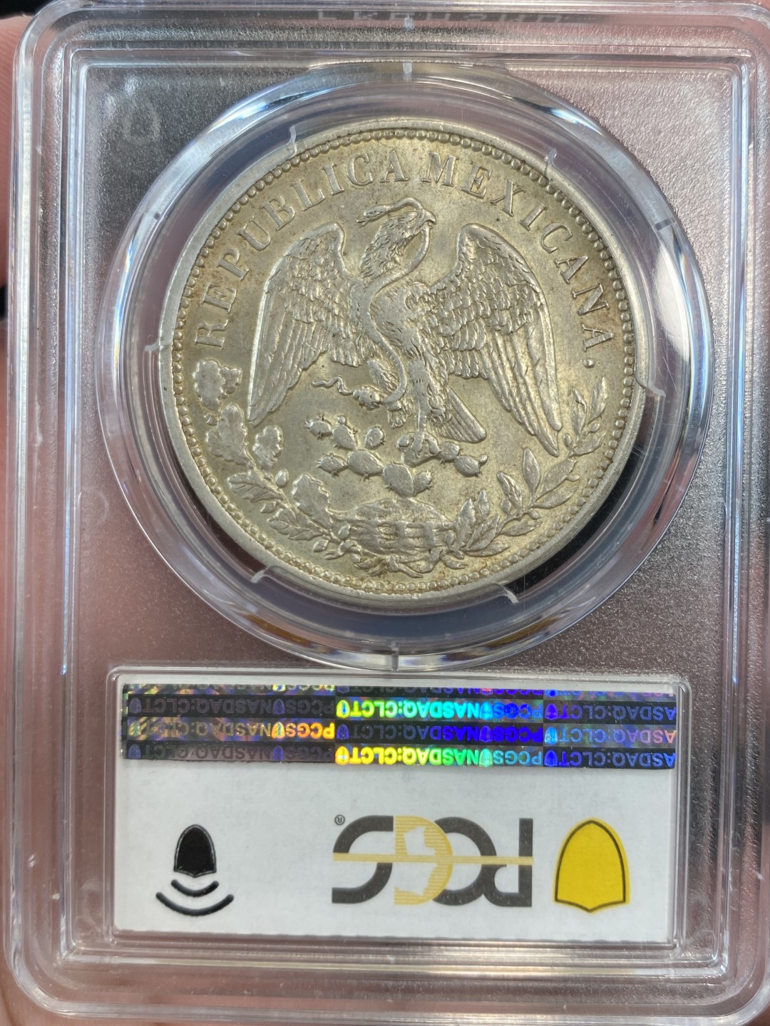 万国钱币拍卖第011期（视频直播专场） PCGS MS62 1898墨西哥直边鹰洋黄油光