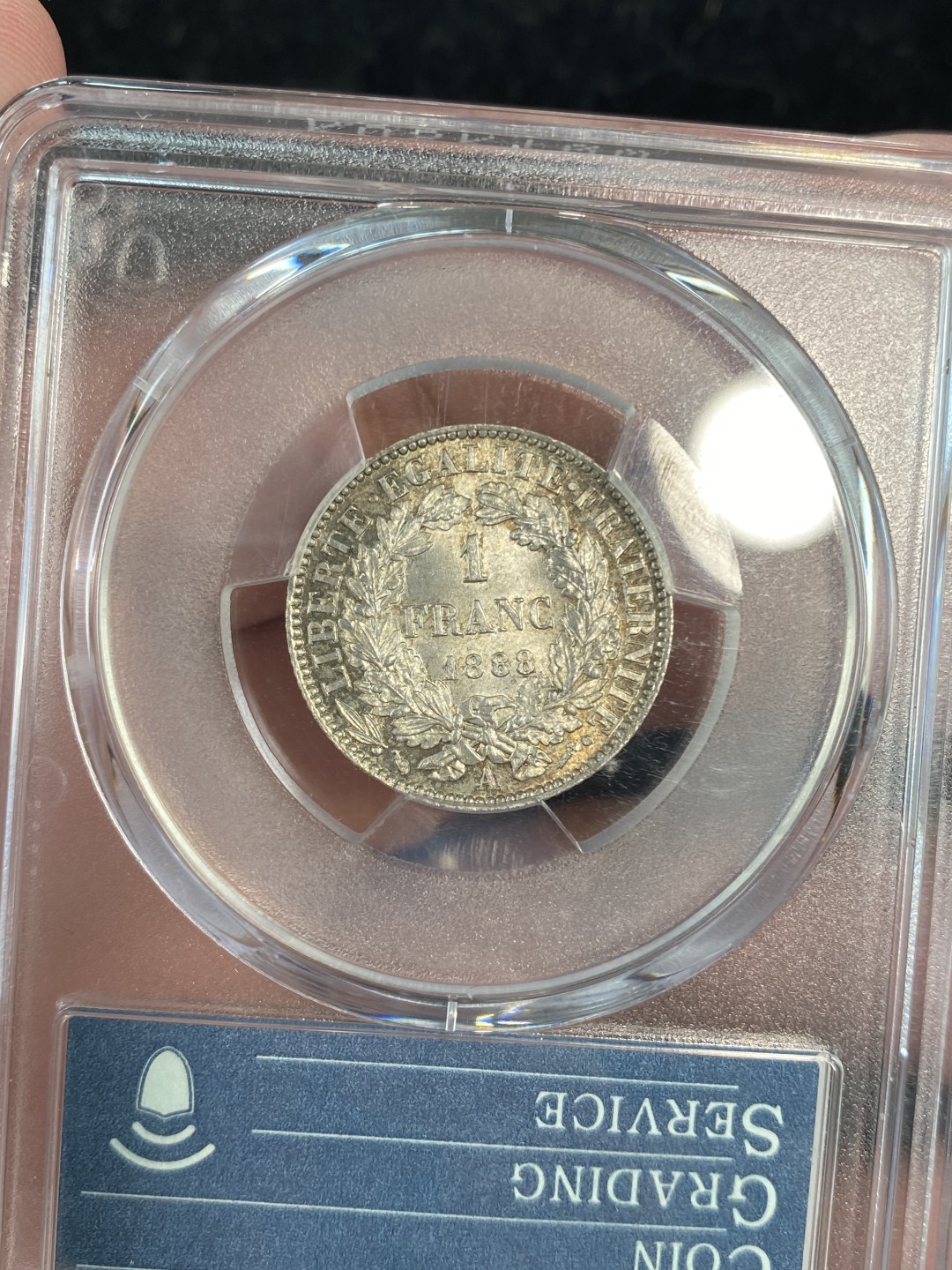 万国钱币拍卖第011期（视频直播专场） PCGS MS65 1888法国谷物女神1法郎银币