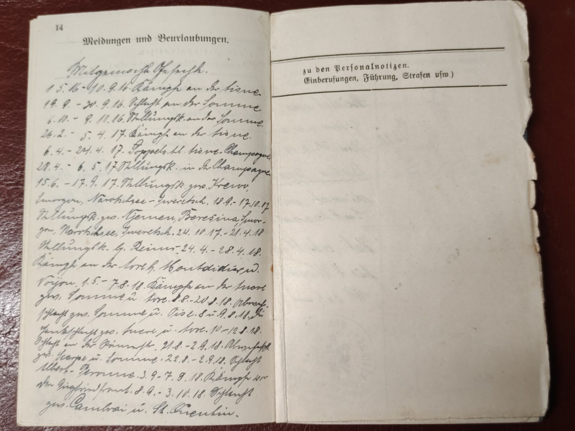 老威廉第二次麦稀奇拍卖 帝德士兵证2 [第48（勃兰登堡第5）“冯·施蒂普纳格尔”步兵团]，获得二级铁十字。一开始被认为失踪，后来发现是被英国人俘获