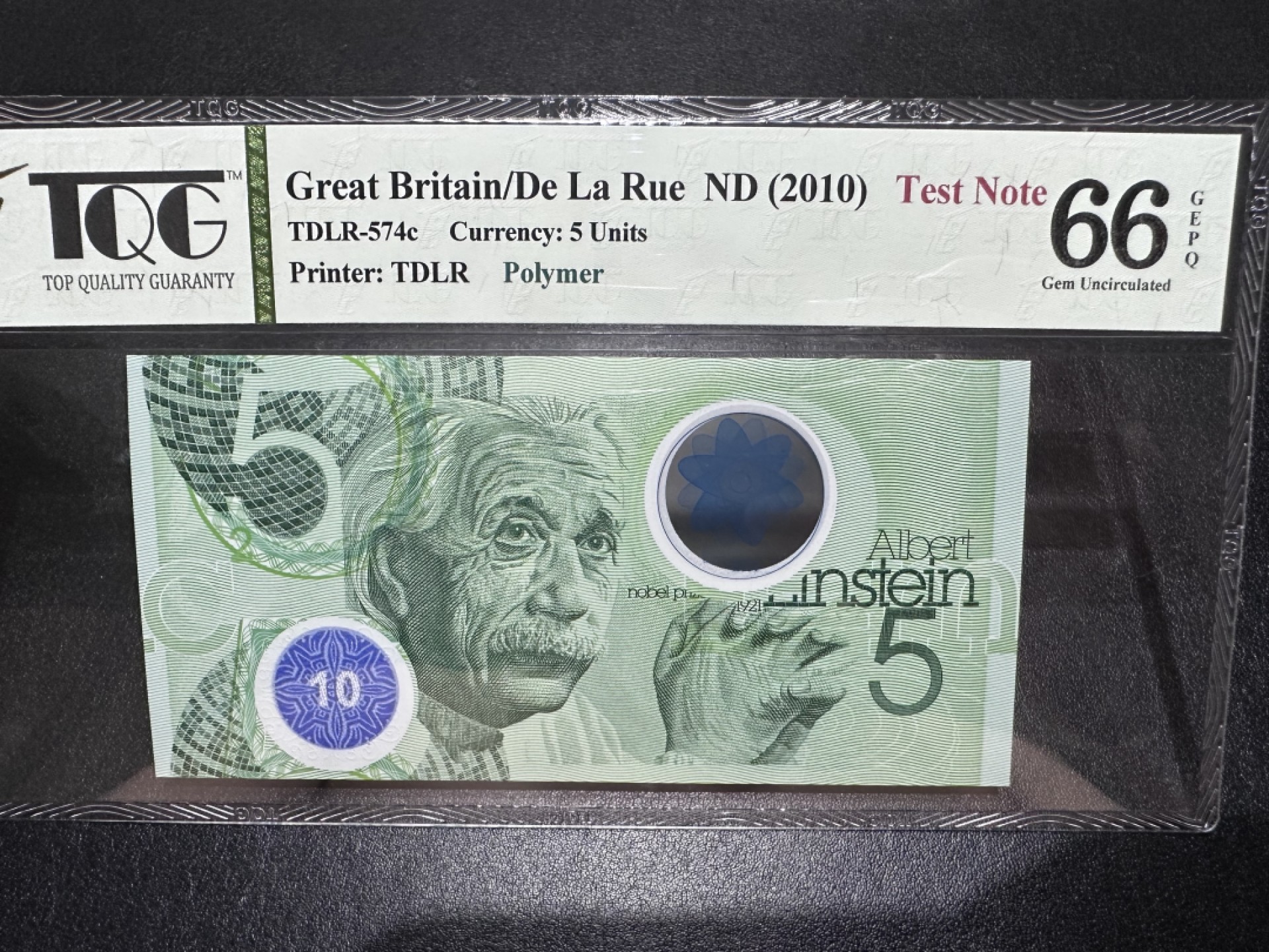 《外钞收藏家》第二百八十六期（连拍第三场） 2010年德纳罗 测试钞 TQG评级