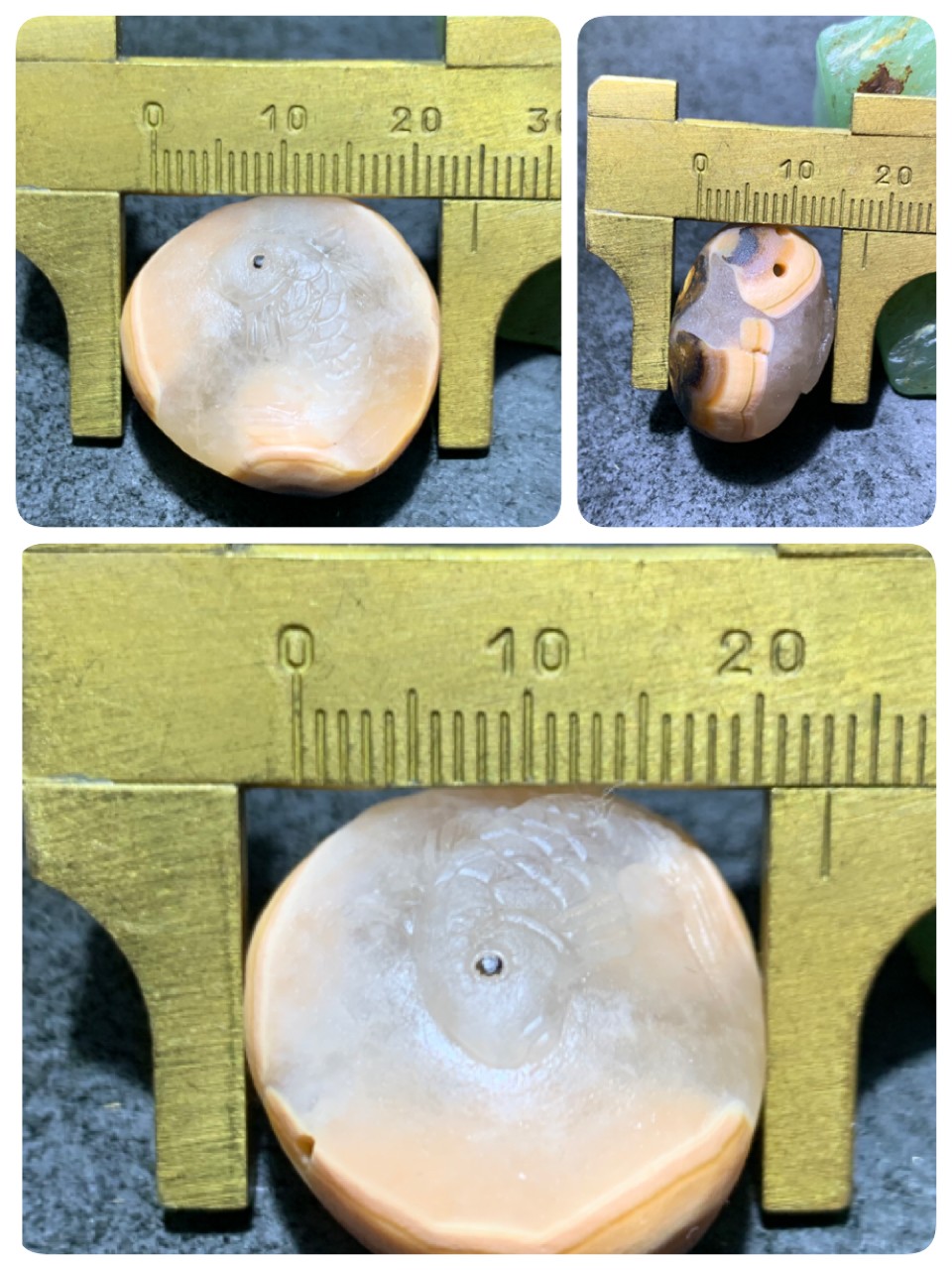 精美亚光原皮8字天眼冰飘战国红玛瑙手工俏色巧雕鲤鱼出水吊坠一个