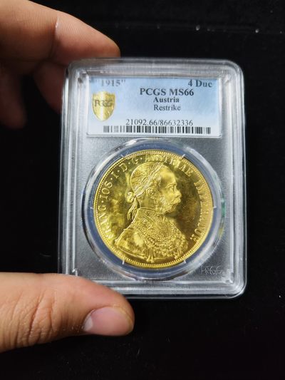 【希罗维】第4场：贵金属钱币的魔力，钱币上的君主 - NGC-MS66奥地利1915年弗朗茨4杜卡特金币13.96g，含金量98.6%，奥匈帝国皇帝弗兰茨•约瑟夫一世