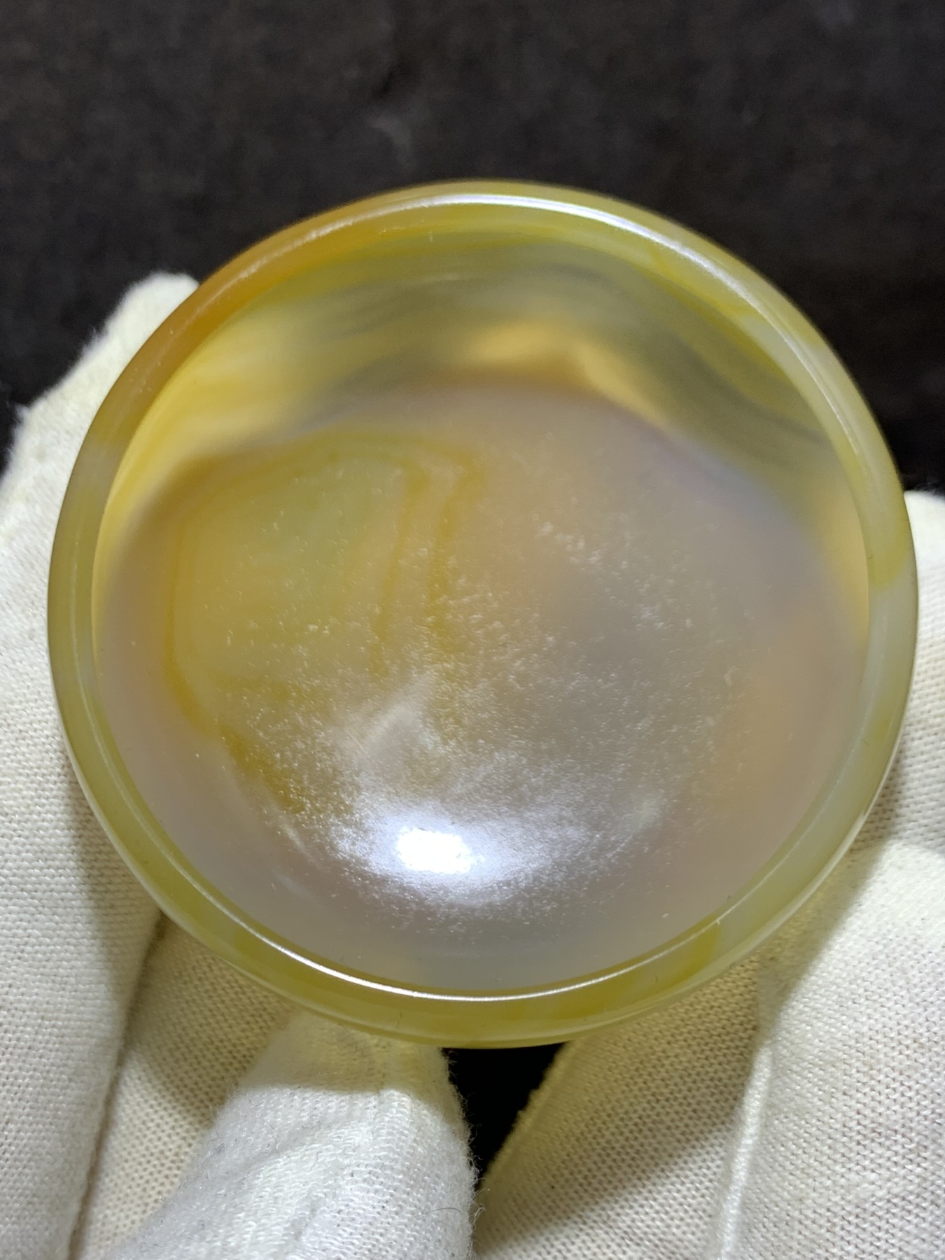 精美高玉化巴西玛瑙小碗一个