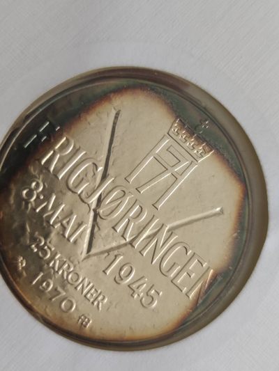 邮币封第四场 1970年挪威二战胜利25周年银币邮币封