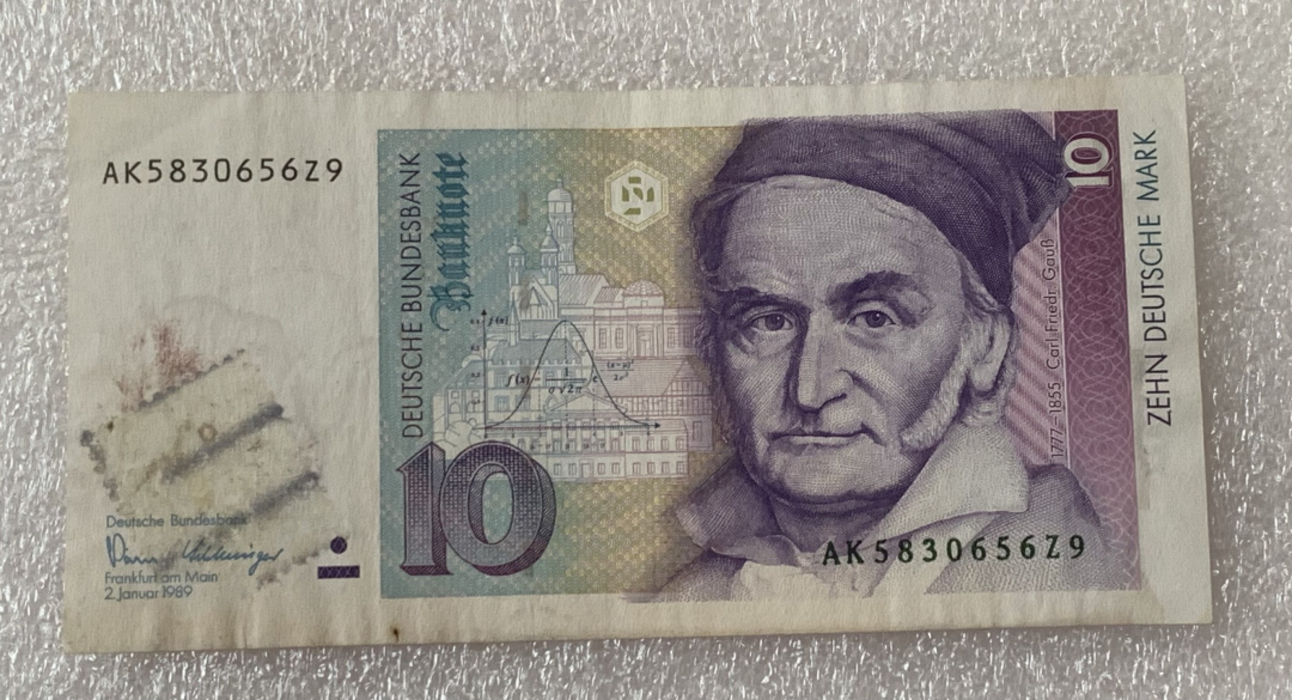 瓶子🏺第98期拍卖会  德国 1989-1991年版 10马克纸币 (高斯) 3虽然退出流通 2048年前可以2比1兑换欧元的联邦德国马克