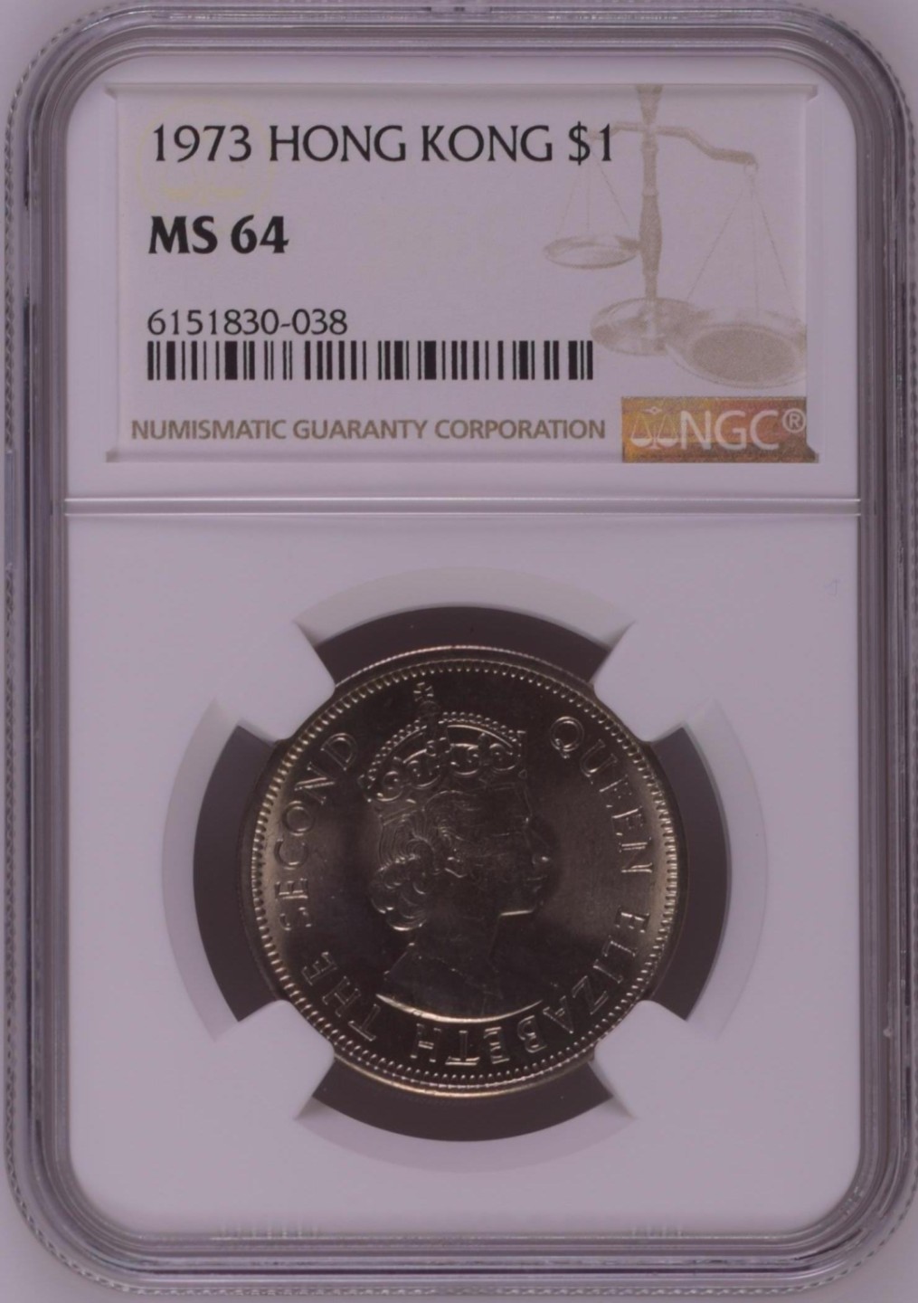 收藏联盟Quantum Auction 第270期拍卖 蜜月胜地-斐济 香港1973年1大圆 NGC MS64 大冠女王