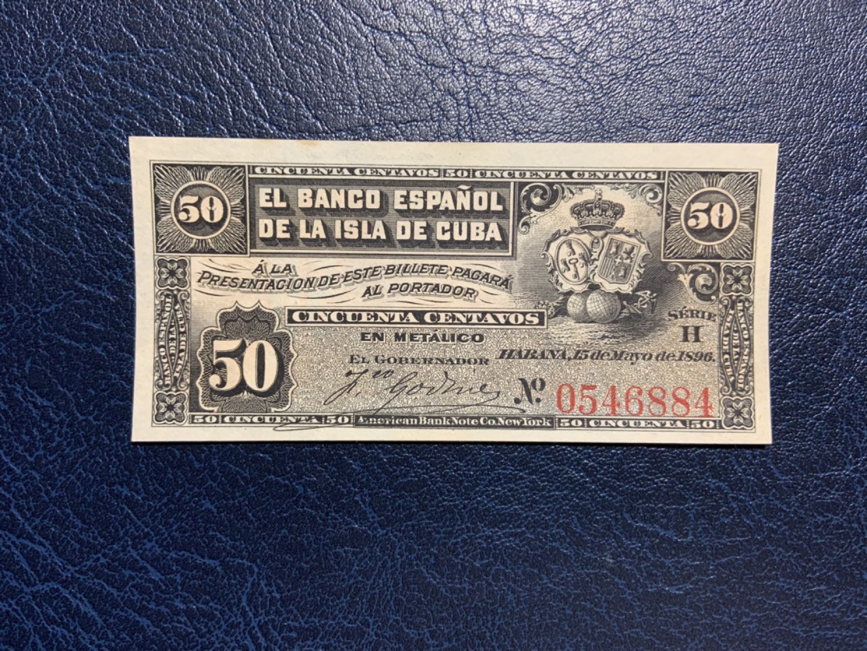 收藏联盟Quantum Auction 第270期拍卖 蜜月胜地-斐济 古巴1896年50分 品相UNC 边缘一黄点 美钞代印 
