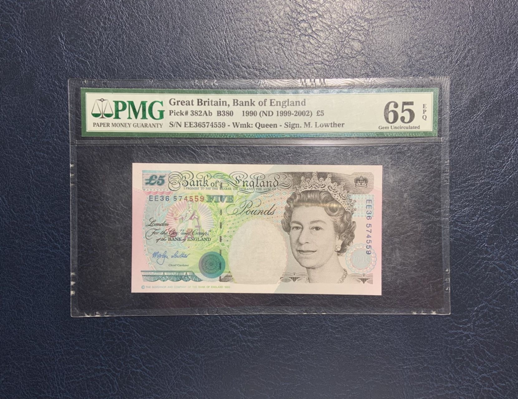 收藏联盟Quantum Auction 第270期拍卖 蜜月胜地-斐济 英国1999-2002年5镑 PMG65
