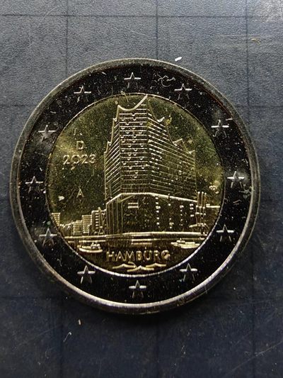 硬币 - 德国2欧-汉堡.音乐大厅（卷拆品相）