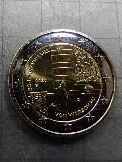 硬币 - 德国2欧-华沙之跪（卷拆品相）