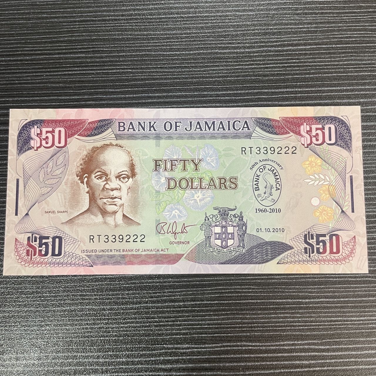 【浩洋钞市】纸钞拍卖第二期-靓号专场 全新牙买加纪念钞222