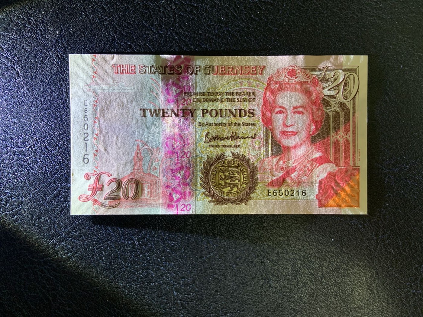 收藏联盟Quantum Auction 第271期拍卖  格恩西2023年20镑 品相全新UNC E首冠 号码无347