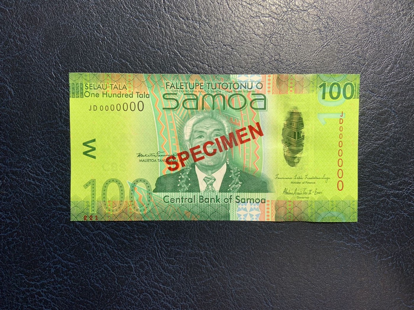 收藏联盟Quantum Auction 第271期拍卖  萨摩亚2012年100塔拉样票 品相全新UNC