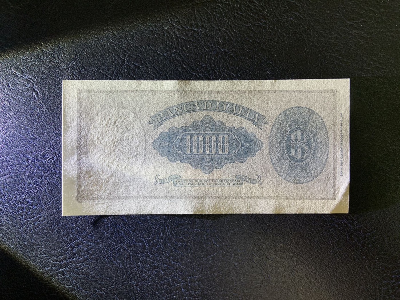 收藏联盟Quantum Auction 第271期拍卖  意大利1948年1000里拉 品相UNC- 初版 波提切利作品《春》的局部