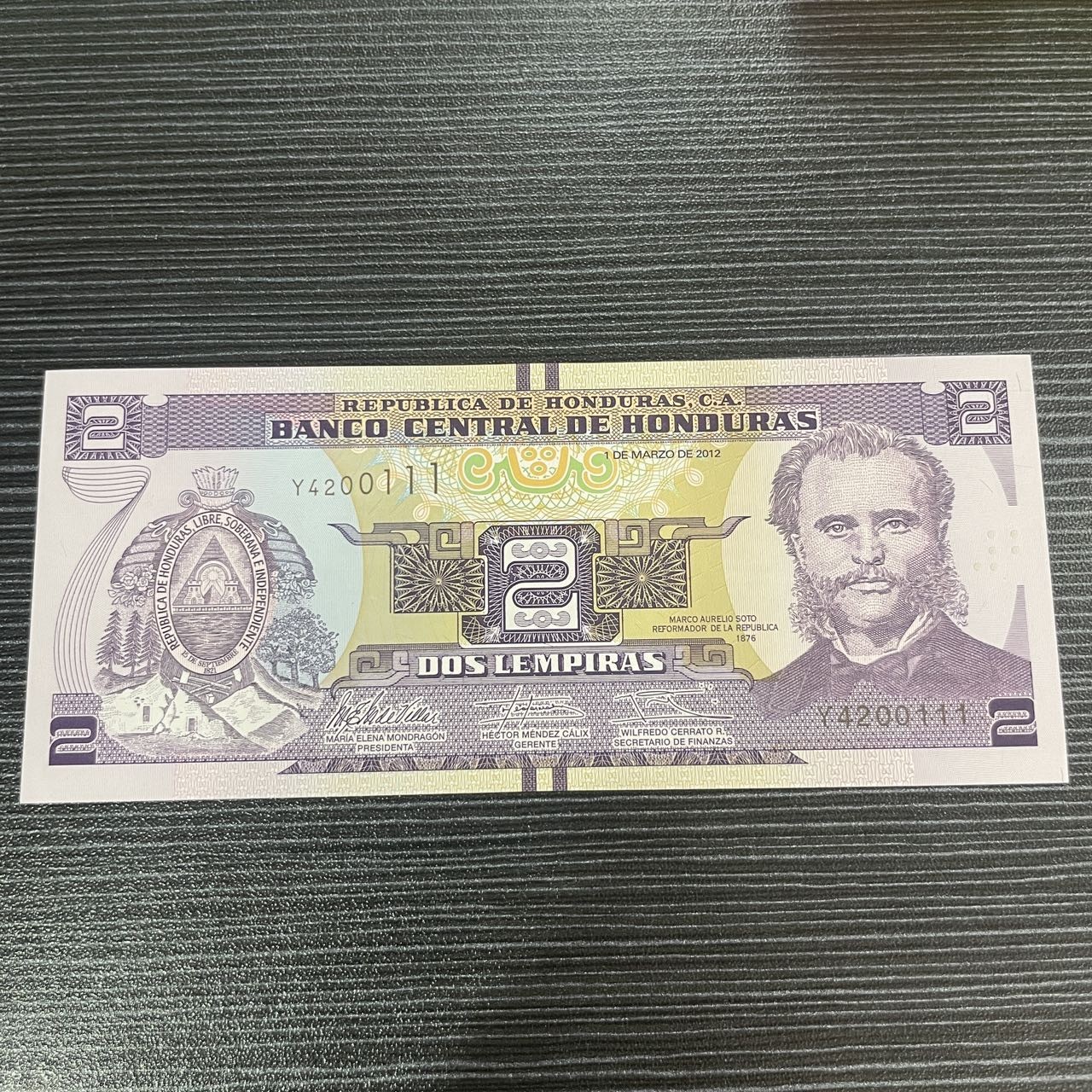 【浩洋钞市】纸钞拍卖第二期-靓号专场 全新洪都拉斯111