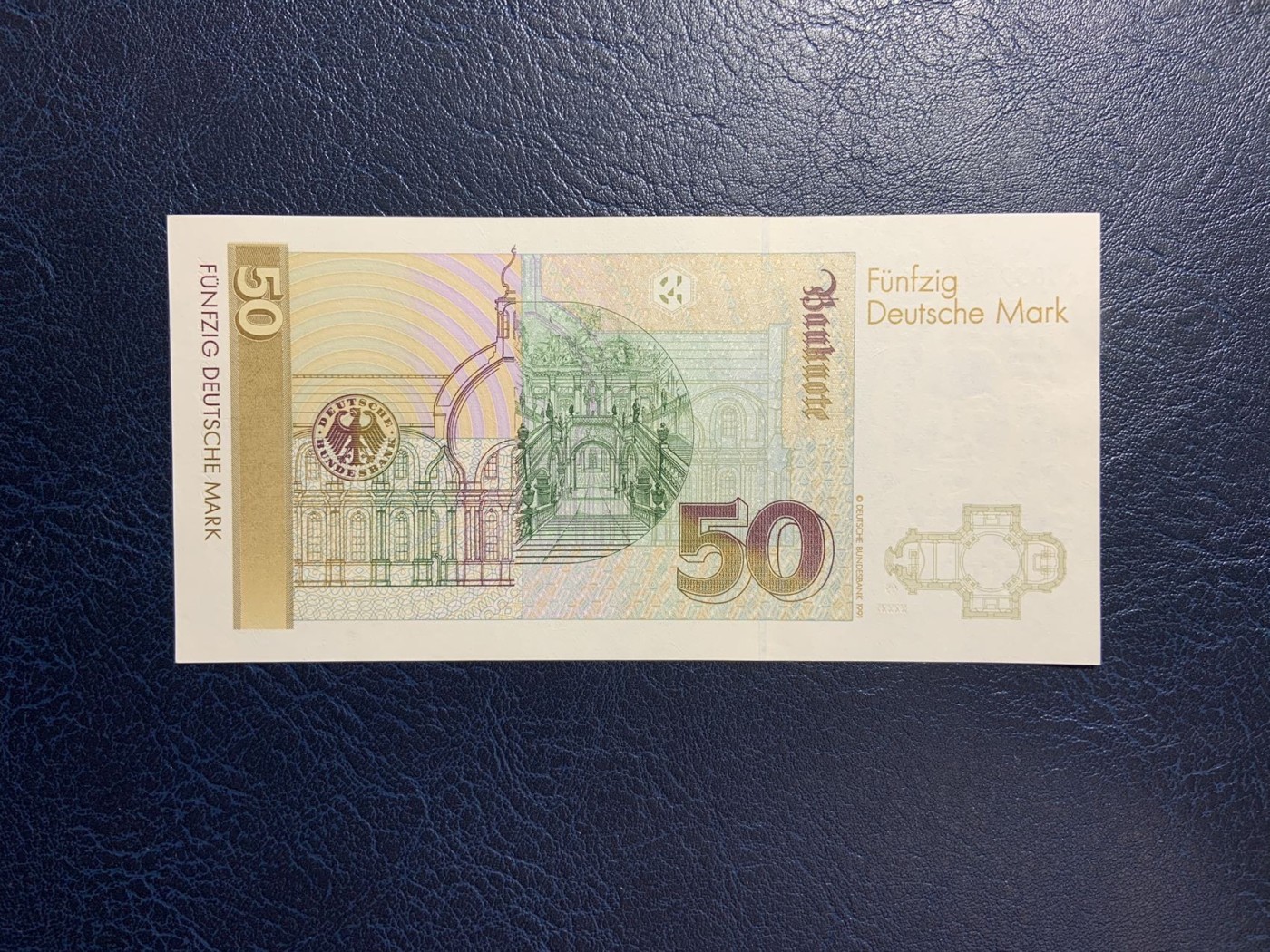 收藏联盟Quantum Auction 第271期拍卖  德国联邦1993年50马克 品相UNC- 建筑师纽曼