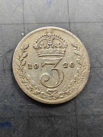 硬币 - 英国乔五版3便士银币