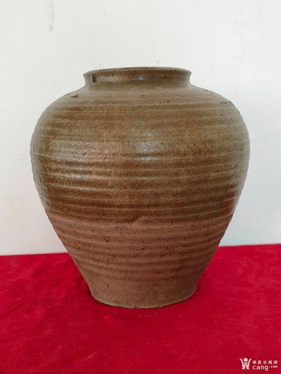 元明秘色青釉弦纹大罐子   - 元明秘色青釉弦纹大罐子  