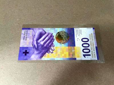 【Blue Auction】✨世界纸币精拍第340期【精】 - 【A版】瑞士 2017年1000法郎 全新UNC 