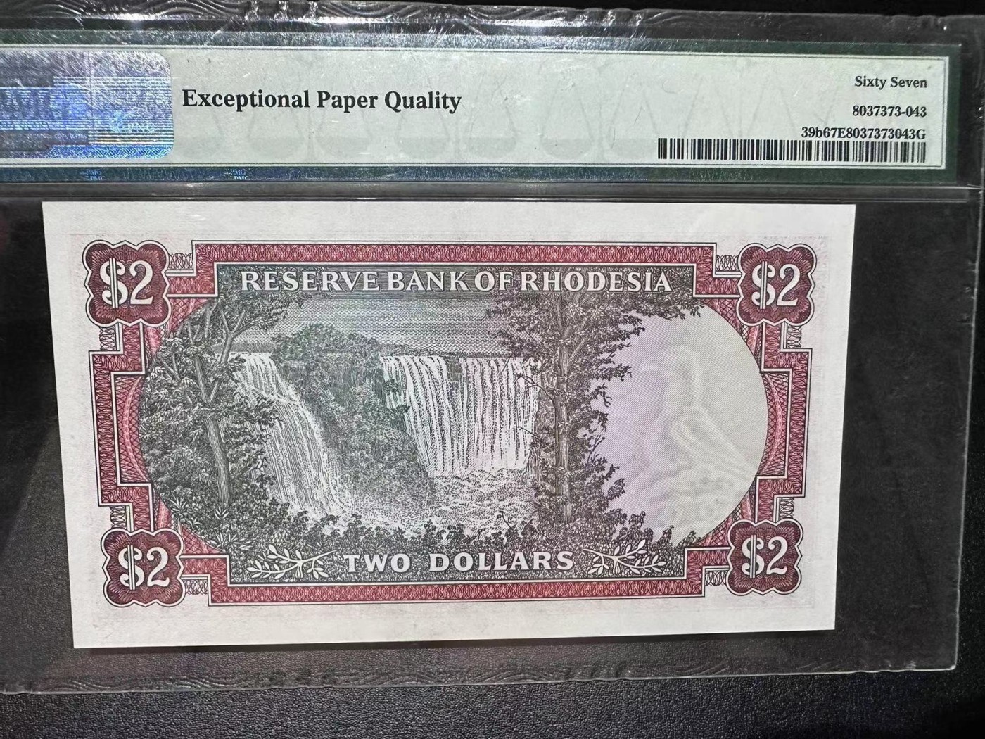 《外钞收藏家》第二百八十一期（连拍第一场） 1979年罗德西亚2刀 PMG67