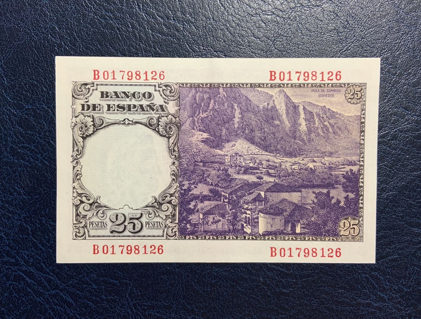 收藏联盟Quantum Auction 第271期拍卖  西班牙1946年25比塞塔 品相UNC-