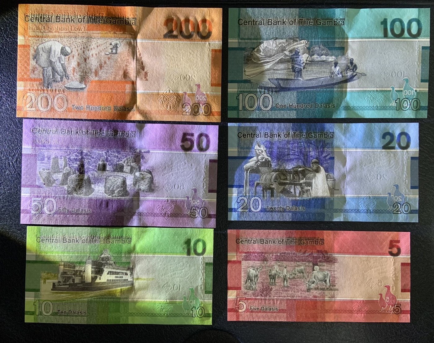收藏联盟Quantum Auction 第271期拍卖  冈比亚2019年首发A冠 5-200达勒西 品相全新UNC 