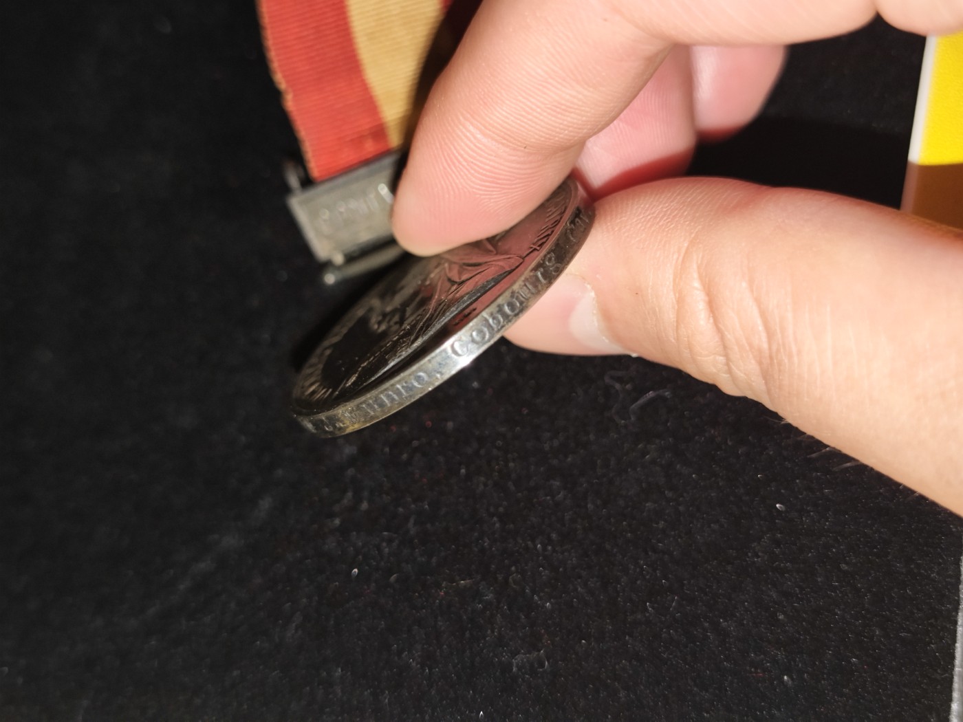 世界精品徽章排名-暑期精品专场 英国加拿大常规服役章，银制极美品，带芬尼安突袭1866勋条，授予科堡骑兵