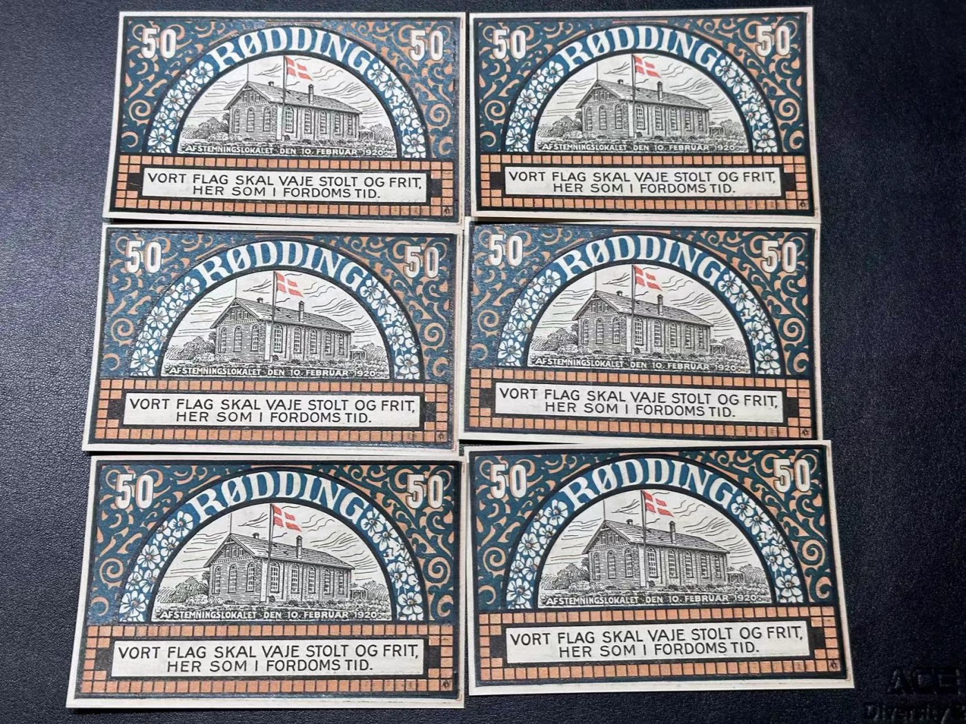 《外钞收藏家》第二百八十一期（连拍第一场） 稀少丹麦1920年50分，不是德国紧急票！！全新UNC，价格如图