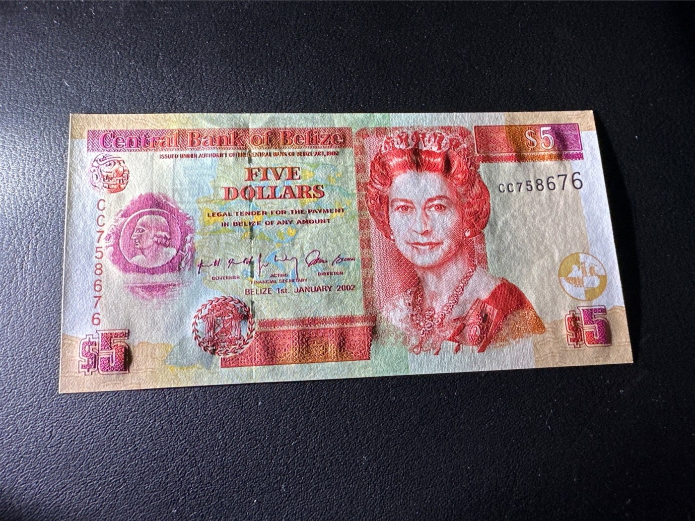 《外钞收藏家》第二百八十一期（连拍第一场） 2002年伯利兹5刀   全新UNC