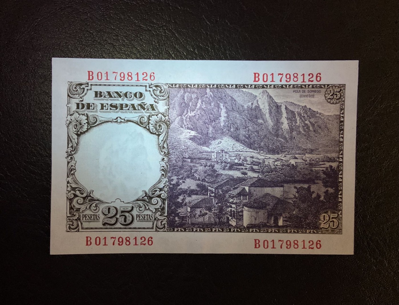 收藏联盟Quantum Auction 第271期拍卖  西班牙1946年25比塞塔 品相UNC-