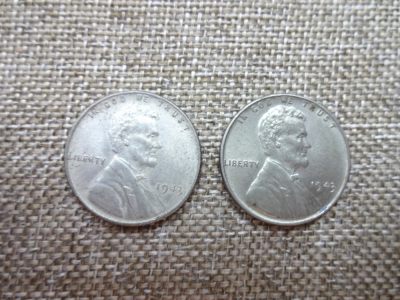 娃娃家-七月、第十二场(结算拍..) - 美国1美分麦穗 1943年铁币UNC、- 2枚起拍