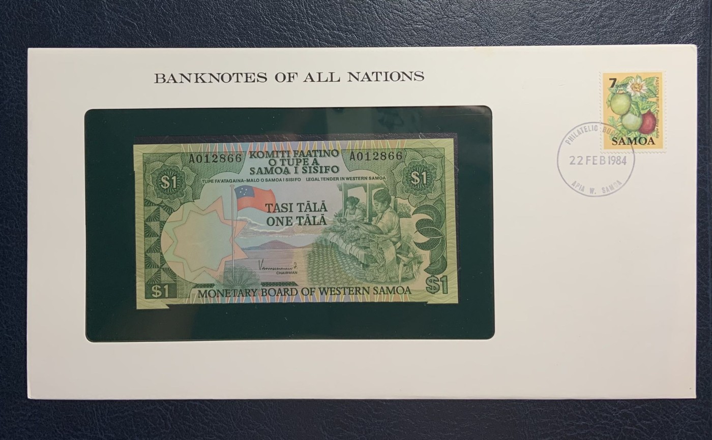 收藏联盟Quantum Auction 第271期拍卖  萨摩亚1984年1塔勒富兰克林邮币封 品相UNC 首发A冠