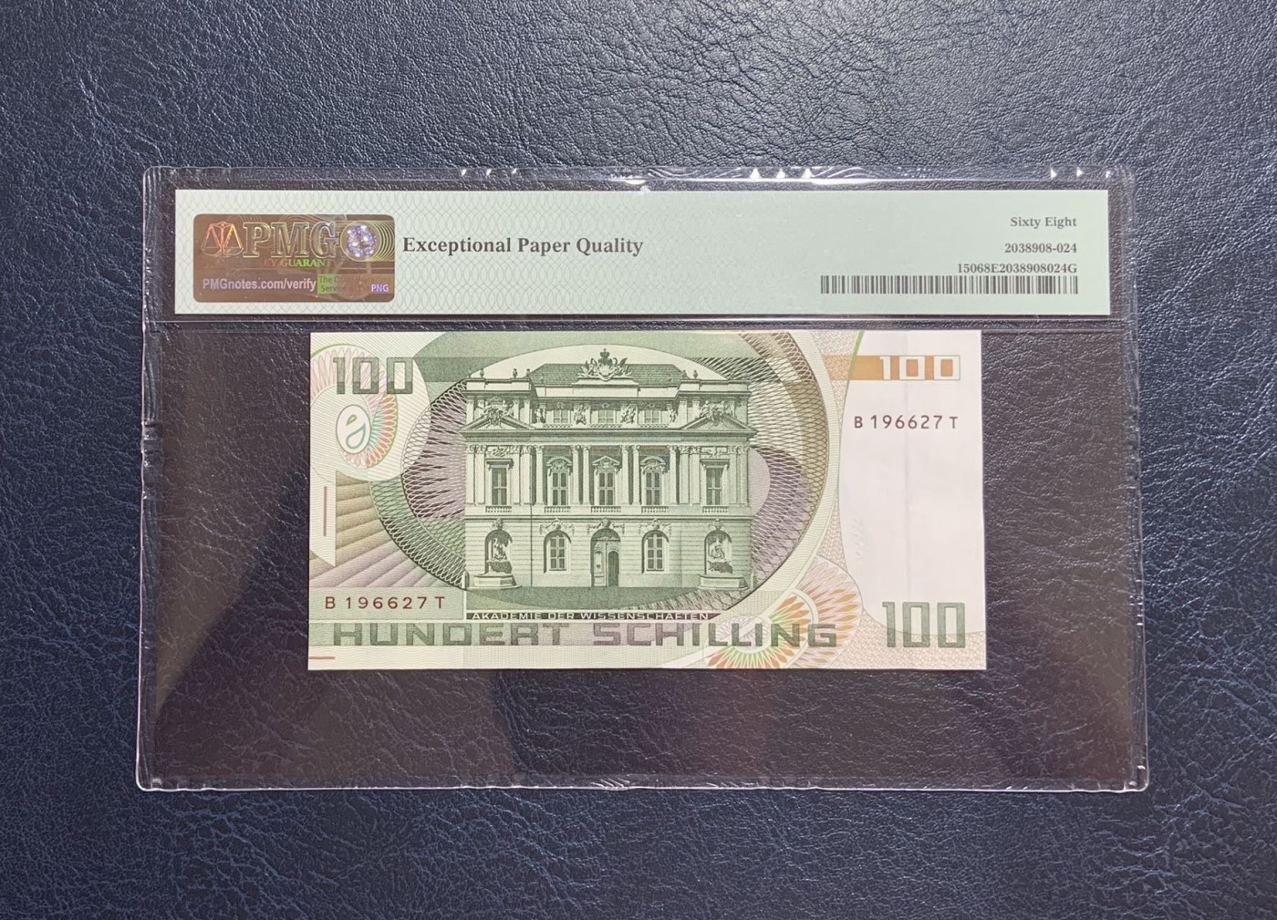 收藏联盟Quantum Auction 第271期拍卖  奥地利1984年100先令 PMG68 号码无4 经济学家尤金