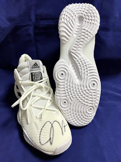 零元拍：联盟“顶流”詹姆斯·哈登亲笔签名adidas非市售Pro bounce US14，签于波特兰的阿迪达斯美国分公司设计部。 - 零元拍：联盟“顶流”詹姆斯·哈登亲笔签名adidas非市售Pro bounce US14，签于波特兰的阿迪达斯美国分公司设计部。