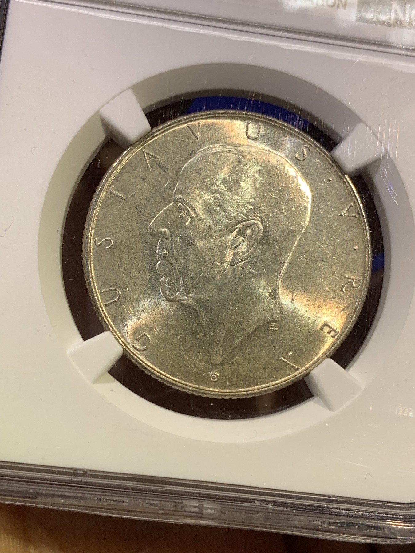 《竞宝斋》第179场-周日，周一2场 (全场包邮) NGC MS63 瑞典 1938年 2克朗银币