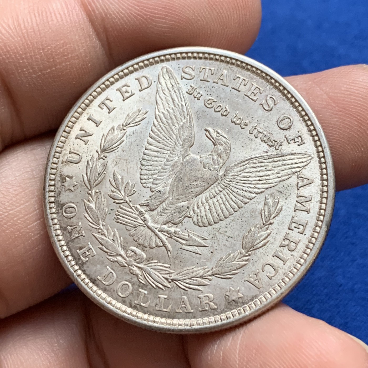 《竞宝斋》第179场-周日，周一2场 (全场包邮) 美国1921年 摩根1美元大银币 细节不错