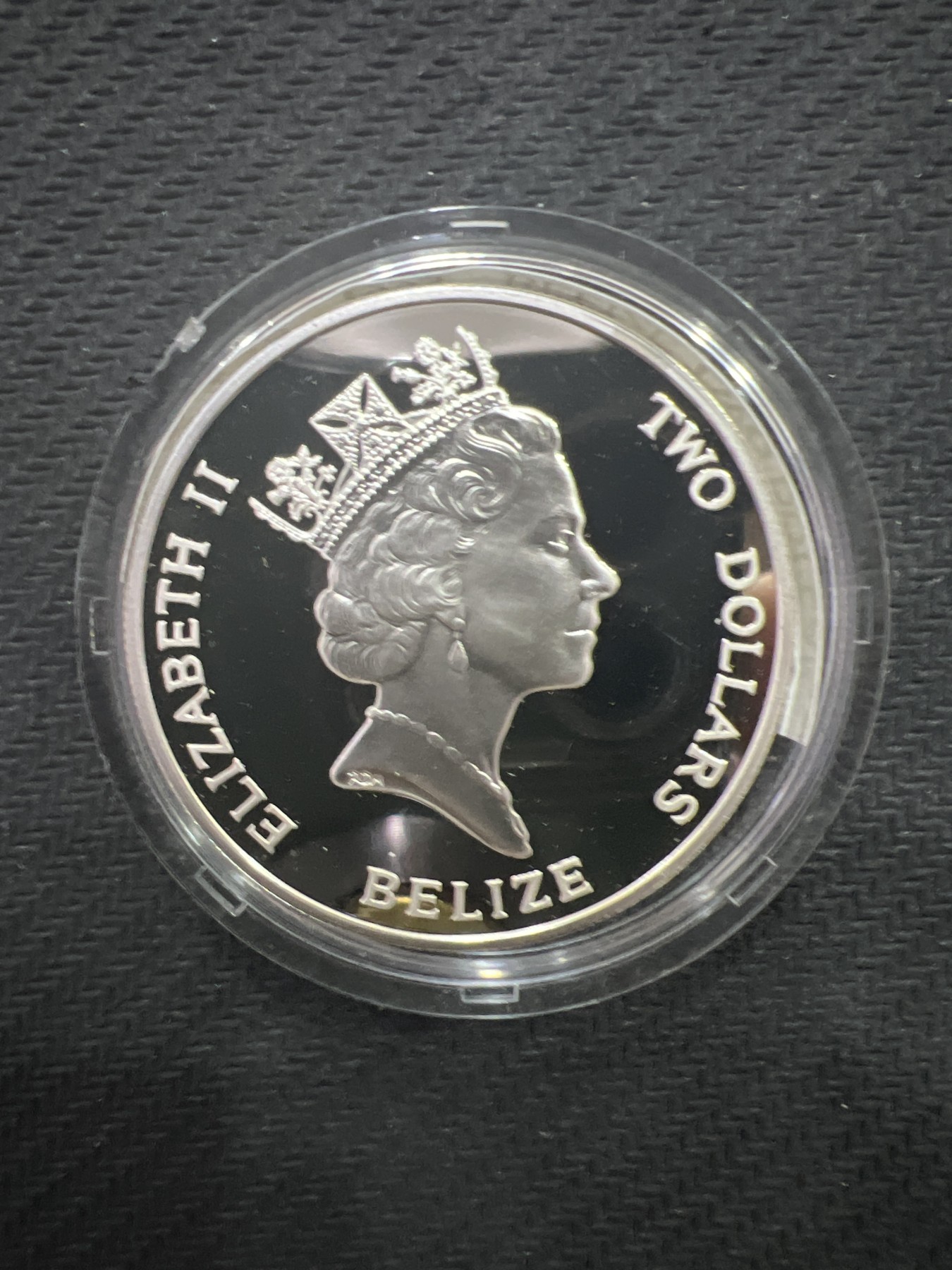 飞翔风筝第三场拍世界纸币银币硬币 伯利兹1993年精制银币28.3