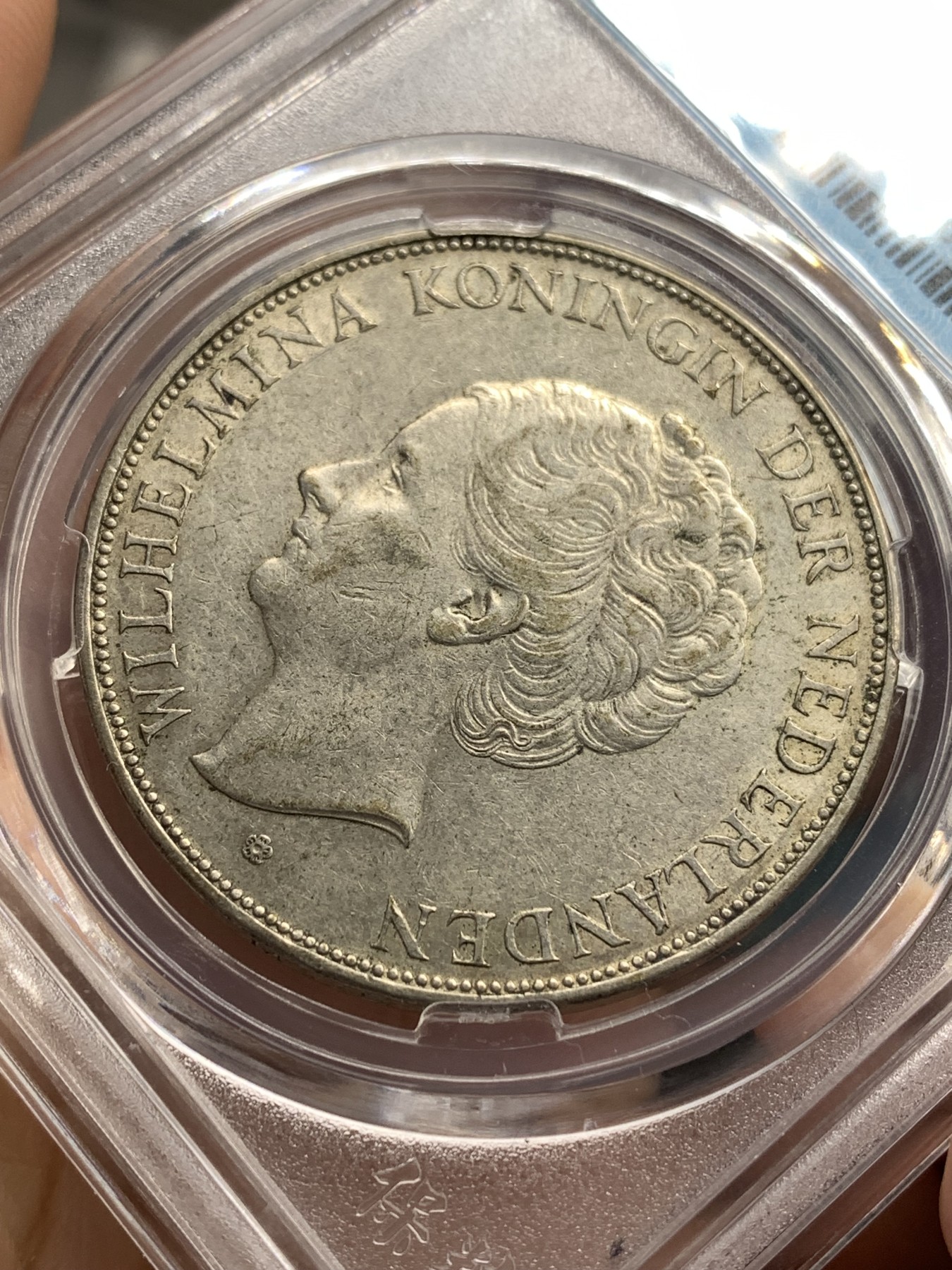 《竞宝斋》第179场-周日，周一2场 (全场包邮) 保粹 MS61 1937荷兰威廉明娜2.5盾银币