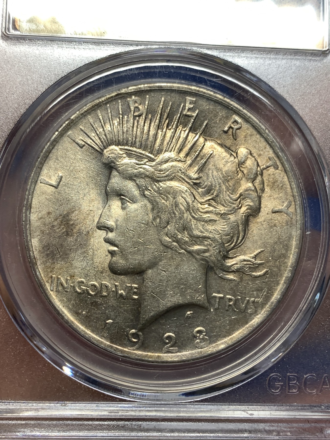 《竞宝斋》第179场-周日，周一2场 (全场包邮) 公博-MS62 美国1923年和平银币，经典品种