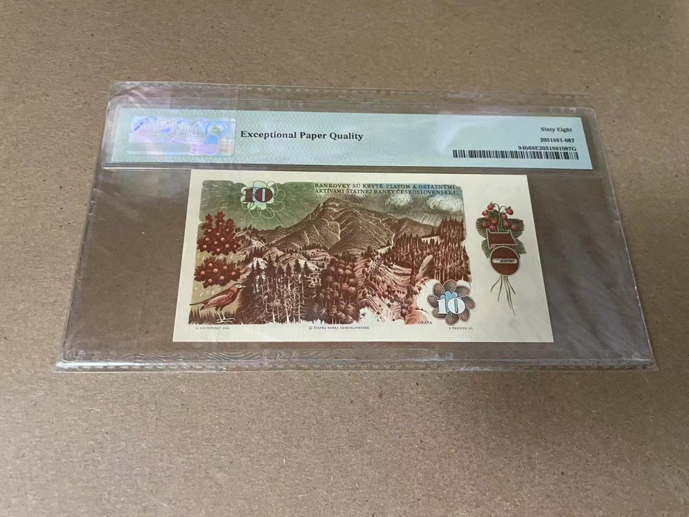 【Blue Auction】✨世界纸币精拍第341期——周日畅拍场 捷克 1986年10克朗 PMG68EPQ 超高分