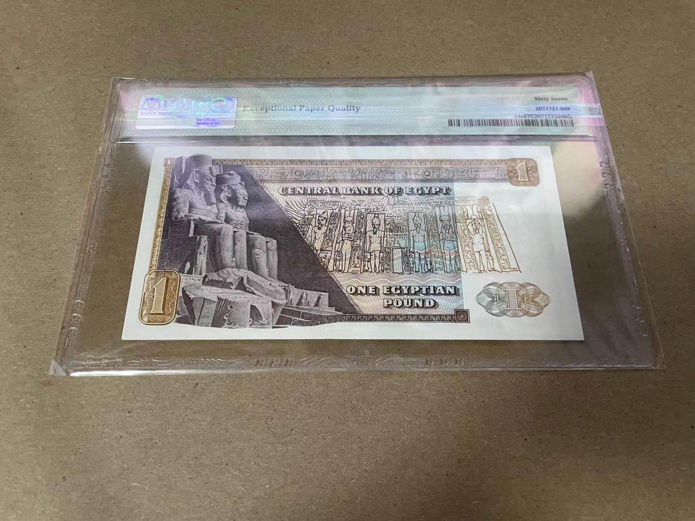 【Blue Auction】✨世界纸币精拍第341期——周日畅拍场 埃及 1967-68年1镑 PMG67EPQ 