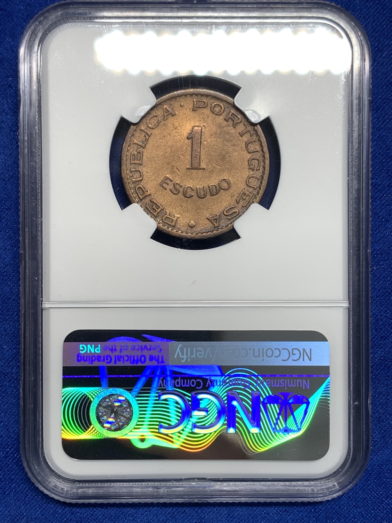 《竞宝斋》第179场-周日，周一2场 (全场包邮) NGC XF 葡属莫桑比克1953年 1埃斯库多铜币