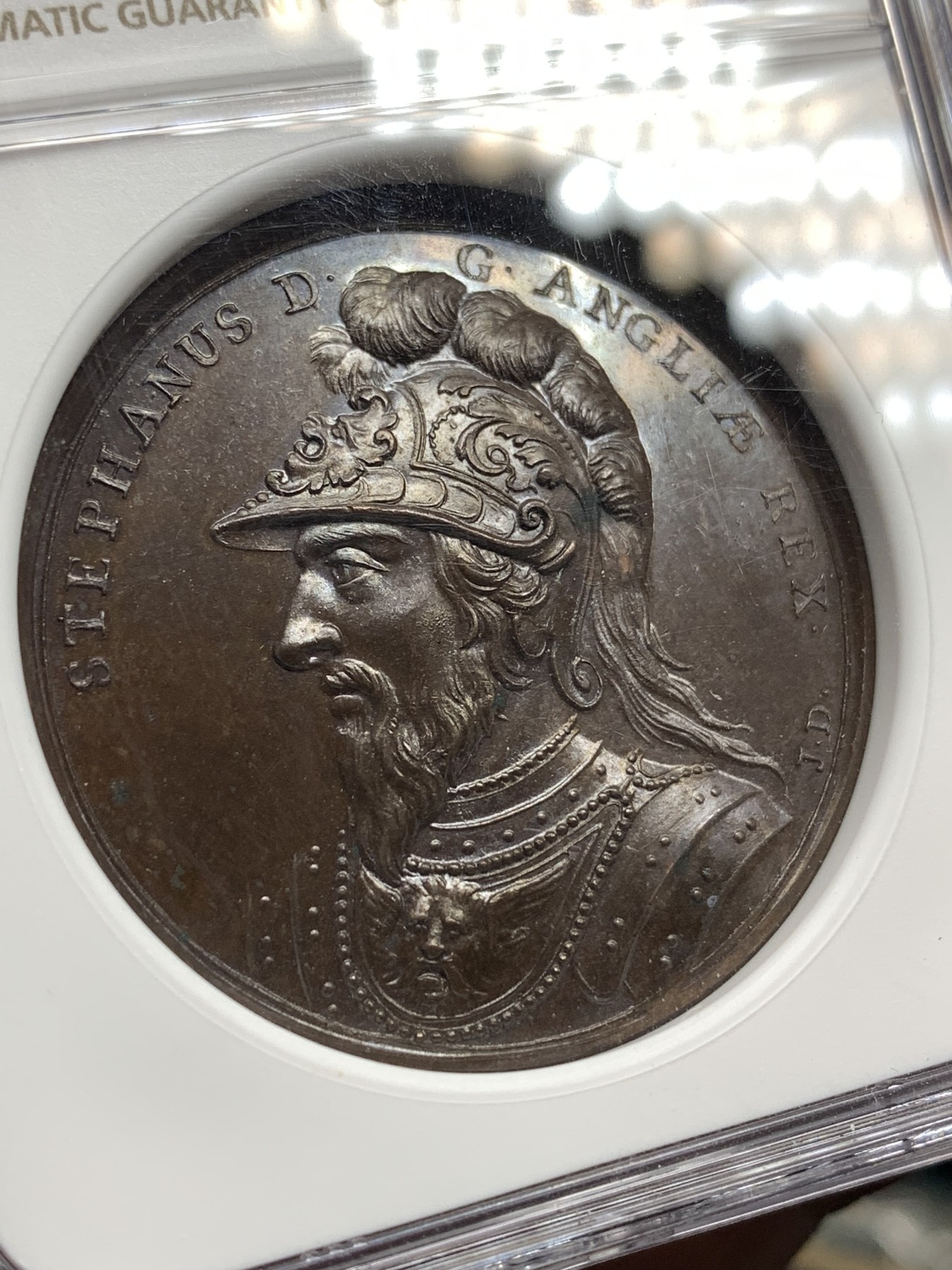 《竞宝斋》第179场-周日，周一2场 (全场包邮) NGC MS63 英国 1830 历史系列 大铜章 细节精美 巧克力包浆